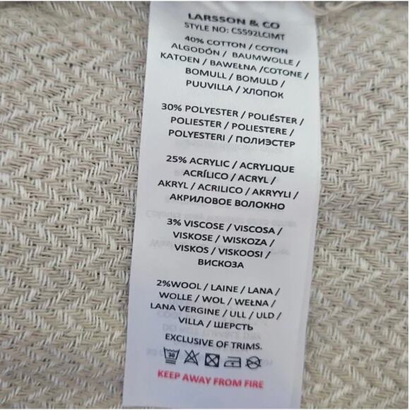 LARSSON & CO Chevron Short Sleeve Men's Shirt Large - Picture 4 of 5